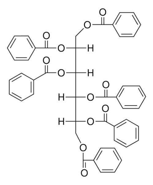 1-O,2-O,3-O,4-O,5-O,6-O-Hexabenzoyl-D-mannitol structure, CAS 7462-41-1