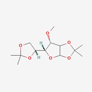 (3R,4S)-3-[(4R)-2,2-dimethyl-1,3-dioxolan-4-yl]-4-methoxy-7,7-dimethyl-2,6,8-trioxabicyclo[3.3.0]octane structure, CAS 43138-64-3