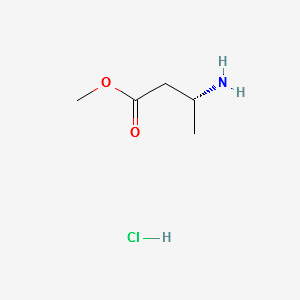 Butanoic acid, 3-aMino-, Methyl ester, hydrochloride, (R)- structure, CAS 139243-54-2
