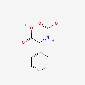 (R)-2-(methoxycarbonylamino)-2-phenylacetic acid structure, CAS 50890-96-5