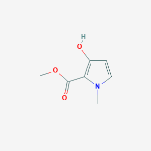1H-Pyrrole-2-carboxylic acid, 3-hydroxy-1-Methyl-, Methyl ester structure, CAS 113602-62-3