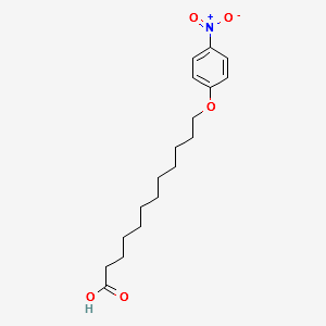 12-(para-nitrophenoxy)dodecanoic acid structure, CAS 230613-81-7