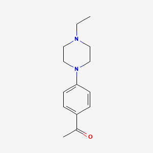1-[4-(4-ethyl-piperazin-1-yl)-phenyl]-ethanone structure, CAS 952282-19-8
