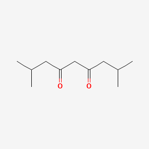 Diisovalerylmethane structure, CAS 7307-08-6