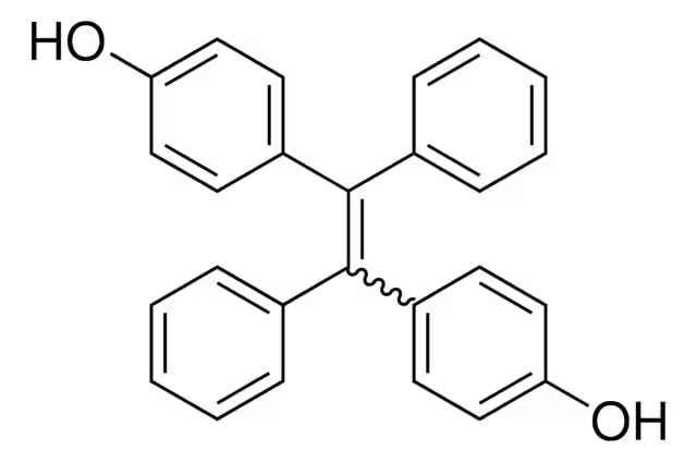 4,4'-(1,2-Diphenylethene-1,2-diyl)diphenol structure, CAS 68578-79-0