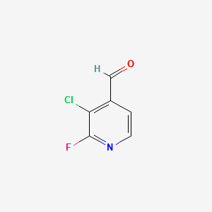 3-Chloro-2-fluoropyridine-4-carboxaldehyde structure, CAS 1149587-02-9