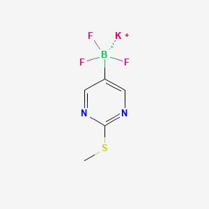 potassium trifluoro(2-(methylthio)pyrimidin-5-yl)borate structure, CAS 1245906-73-3