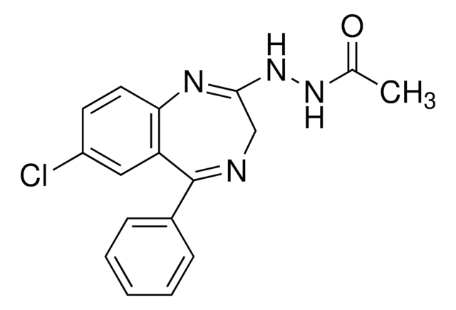 2-(2-ACETYLHYDRAZINO)-7-CHLORO-5-PHENYL-3H-1,4-BENZODIAZEPINE structure, CAS 28910-89-6