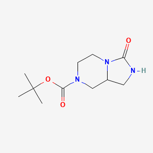 tert-butyl 3-oxohexahydroimidazo[1,5-a]pyrazine-7(1H)-carboxylate structure, CAS 1246551-25-6
