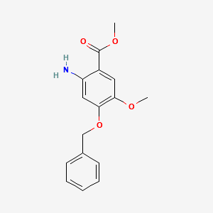 Methyl 2-amino-4-benzyloxy-5-methoxybenzoate structure, CAS 61032-42-6