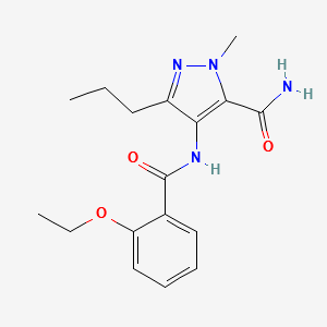 4-(2-Ethoxy benzamido)-1-methyl-3-n-propyl pyrazole-5-carboxamide. structure, CAS 139756-03-9