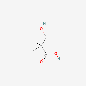 1-(hydroxymethyl)cyclopropanecarboxylic acid(SALTDATA: FREE) structure, CAS 49640-66-6