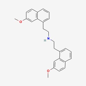 7-Methoxy-N-[2-(7-methoxy-1-naphthalenyl)ethyl]-1-naphthaleneethanamine structure, CAS 1385018-57-4