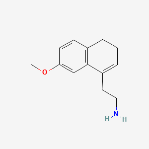 2-(7-methoxy-3,4-dihydronaphthalen-1-yl)ethan-1-amine structure, CAS 1353100-18-1