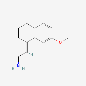 (E)-2-(7-methoxy-3,4-dihydronaphthalen-1(2H)-ylidene)ethan-1-amine structure, CAS 1371535-54-4