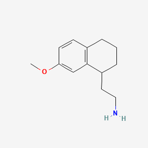 2-(7-methoxy-1,2,3,4-tetrahydronaphthalen-1-yl)ethan-1-amine structure, CAS 1352303-07-1