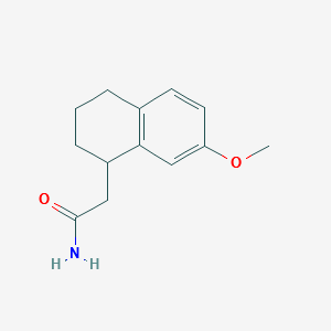 2-(7-methoxy-1,2,3,4-tetrahydronaphthalen-1-yl)acetamide structure, CAS 92041-01-5