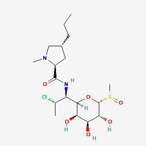 7-Chloro-1,6,7,8-tetradeoxy-6-[[[(2S)-1-methyl-4β-propyl-2α-pyrrolidinyl]carbonyl]amino]-1-(methylsulfinyl)-α-L-threo-D-galacto-octopyranose structure, CAS 22431-46-5