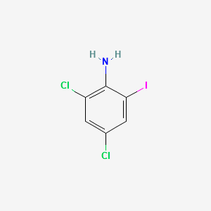 2,4-dichloro-6-iodo aniline structure, CAS 697-90-5