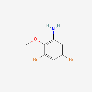 3,5-dibromo-6-methoxy aniline structure, CAS 79893-40-6
