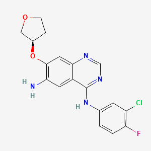 4;6-Quinazolinediamine; N4-(3-chloro-4-fluorophenyl)-7-[[(3R)-tetrahydro-3-furanyl]oxy]- structure, CAS 402855-03-2