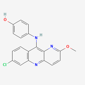 7-CHLORO-10-(4-HYDROXYANILINO)-2-METHOXY BENZO(B)-1,5-NAPHTHY RIDINE structure, CAS 81935-60-6