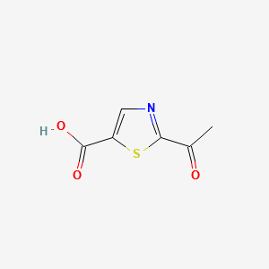 2-acetylthiazole-5-carboxylic acid structure, CAS 1095824-76-2