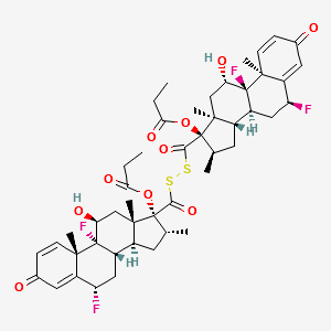 DesfluoroMethyl Fluticasone Propionate Disulfide structure, CAS 201812-64-8