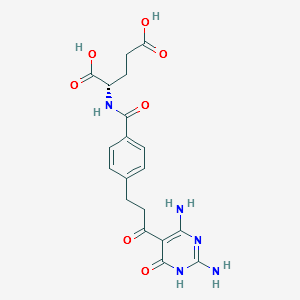 N-[4-[3-(2,6-DiaMino-1,4-dihydro-4-oxo-5-pyriMidinyl)-3-oxopropyl]benzoyl]-L-glutaMic Acid structure, CAS 193281-05-9