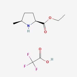 (2S,5S)-ethyl 5-methylpyrrolidine-2-carboxylate 2,2,2- trifluoro acetate salt structure, CAS 676560-85-3
