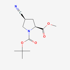 N-BOC-CIS-4-CYANO-L-PROLINE METHYL ESTER structure, CAS 487048-28-2