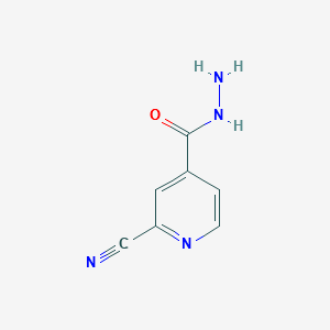 4-Pyridinecarboxylicacid,2-cyano-,hydrazide(9CI) structure, CAS 135048-32-7
