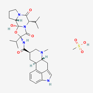 9,10alpha-dihydro-12'-hydroxy-2',5'alpha-diisopropylergotaman-3',6',18-trione monomethanesulphonate structure, CAS 14271-04-6