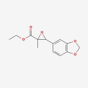 2-Oxiranecarboxylicacid, 3-(1,3-benzodioxol-5-yl)-2-Methyl-, ethyl ester structure, CAS 28578-16-7