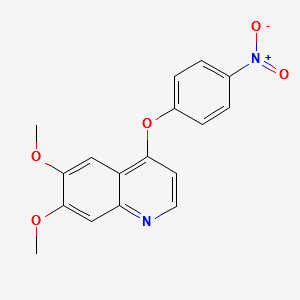 6,7-dimethoxy-4-(4-nitro-phenoxy)-quinoline structure, CAS 190728-24-6