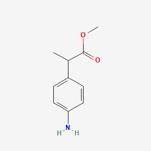 methyl 2-(4-aminophenyl)propionate structure, CAS 39718-97-3