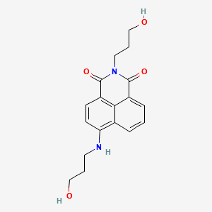 2-(3-hydroxypropyl)-6-[(3-hydroxypropyl)amino]-1H-benz[de]isoquinoline-1,3(2H)-dione structure, CAS 52821-24-6