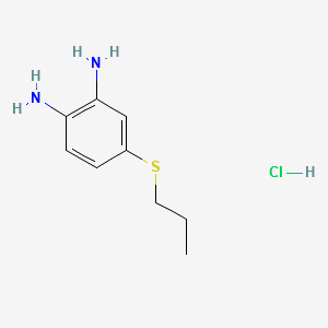 4-(propylthio)benzene-1,2-diamine hydrochloride structure, CAS 57780-76-4