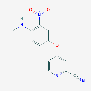 2-Pyridinemethanol, 4-[4-(methylamino)-3-nitrophenoxy]- structure, CAS 611225-70-8