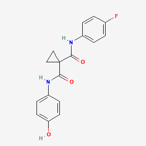 N-(4-fluorophenyl)-N-(4-hydroxyphenyl)cyclopropane-1,1-dicarboxamide structure, CAS 849217-60-3