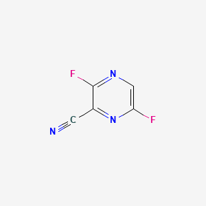 3,6-difluoropyrazine-2-carbonitrile structure, CAS 356783-28-3