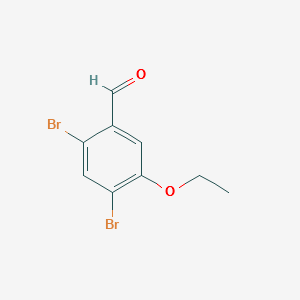2,4-Dibromo-5-ethoxybenzaldehyde structure, CAS 1823404-49-4