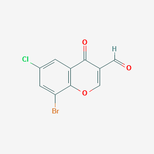 8-Bromo-6-chloro-3-formylchromone structure, CAS 2A-3182498