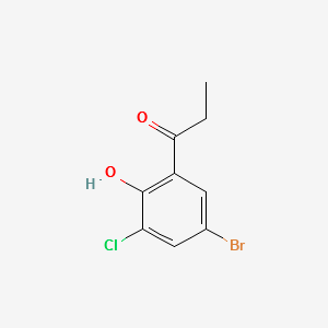 5'-Bromo-3'-chloro-2'-hydroxypropiophenone structure, CAS 2A-3182500