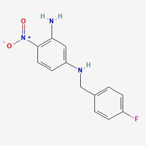2-AMino-4-[(4-fluorobenzyl)aMino]-1-nitrobenzene(RETIGABINE inteMediate) structure, CAS 1263404-74-5