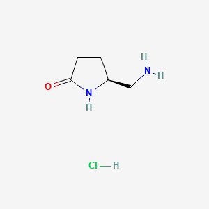 (S)-5-Aminomethyl-pyrrolidin-2-one hydrochloride structure, CAS 2248666-06-8