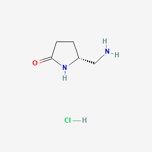 (R)-5-Aminomethyl-pyrrolidin-2-one hydrochloride structure, CAS 1956434-90-4