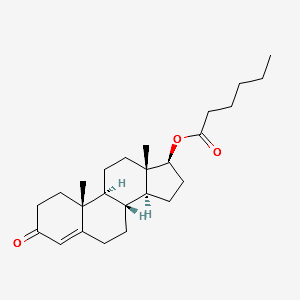 17beta-hydroxyandrost-4-en-3-one hexanoate structure, CAS 10312-45-5