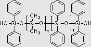 SILANOL TERMINATED DIPHENYLSILOXANE - DIMETHYLSILOXANE COPOLYMERS structure, CAS 68951-93-9