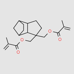 octahydro-4,7-methano-1H-indenediyl)bis(methylene) bismethacrylate structure, CAS 43048-08-4